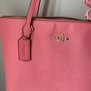 Coach Pink Leather Mollie Tote